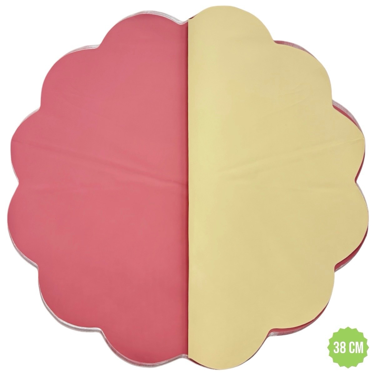 Celofan Rotund Cerat doua Fete 38CM galben caramiziu