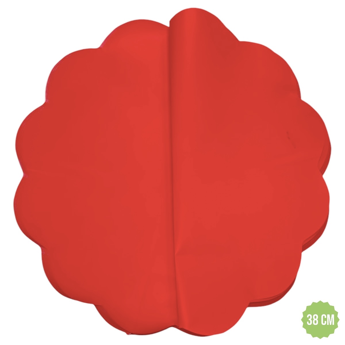 Celofan Rotund Cerat doua Fete 38CM uni rosu