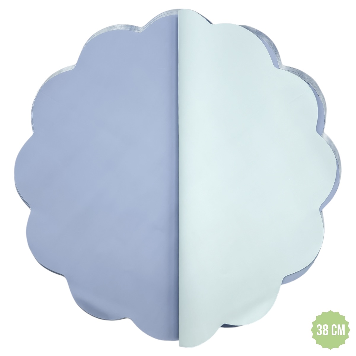 Celofan Rotund Cerat doua Fete 38CM bleo cu  ice blue