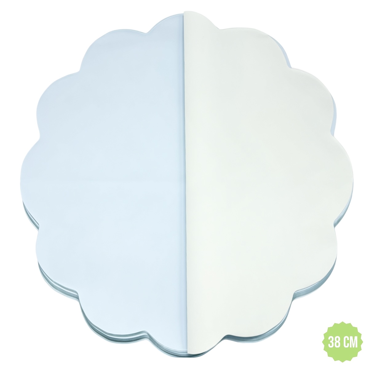 Celofan Rotund Cerat doua Fete 38CM bluegrey cu babybleo