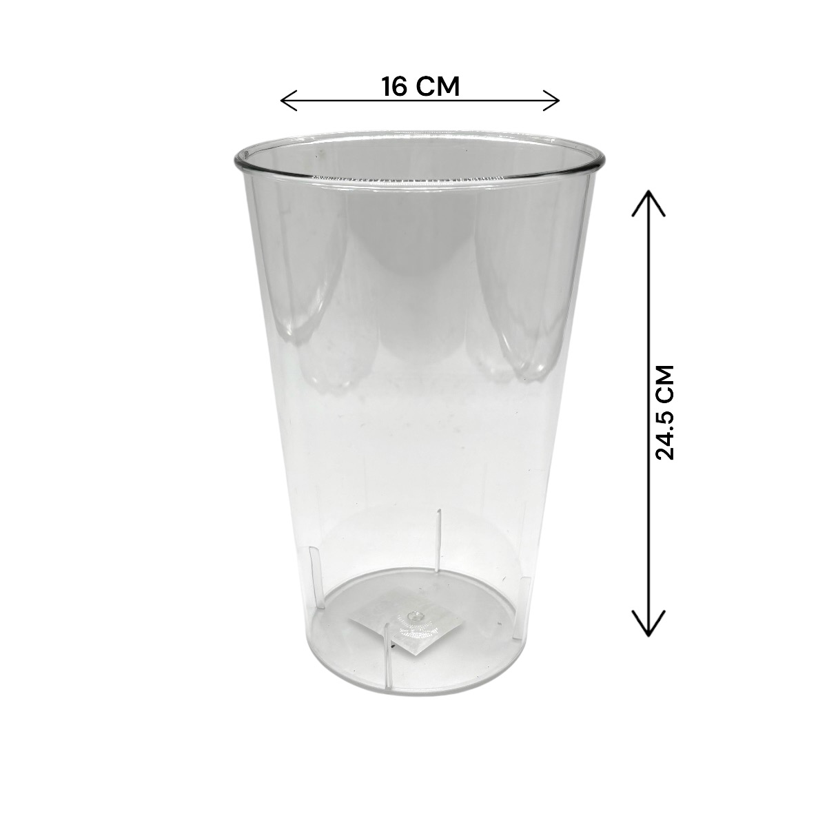 Vaza Flori Din Acril Transparent - Diametru 16cm