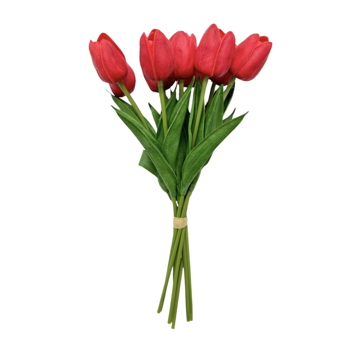 Buchet 9 fire Lalele Mici siliconate Rosu