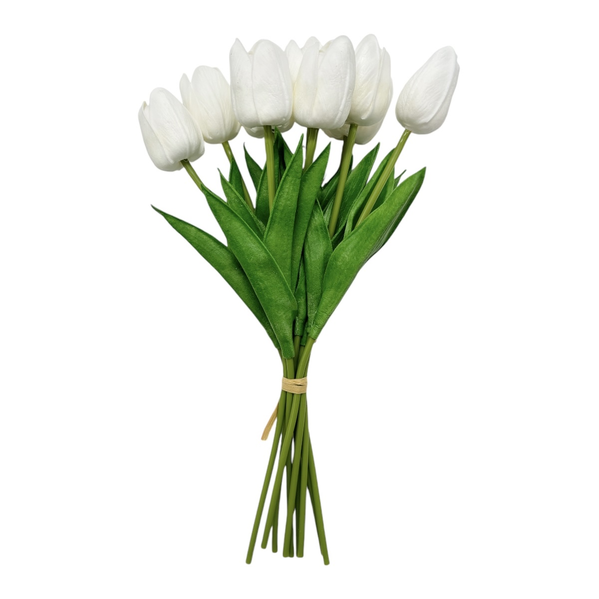 Buchet 9 fire Lalele Mici siliconate Alb