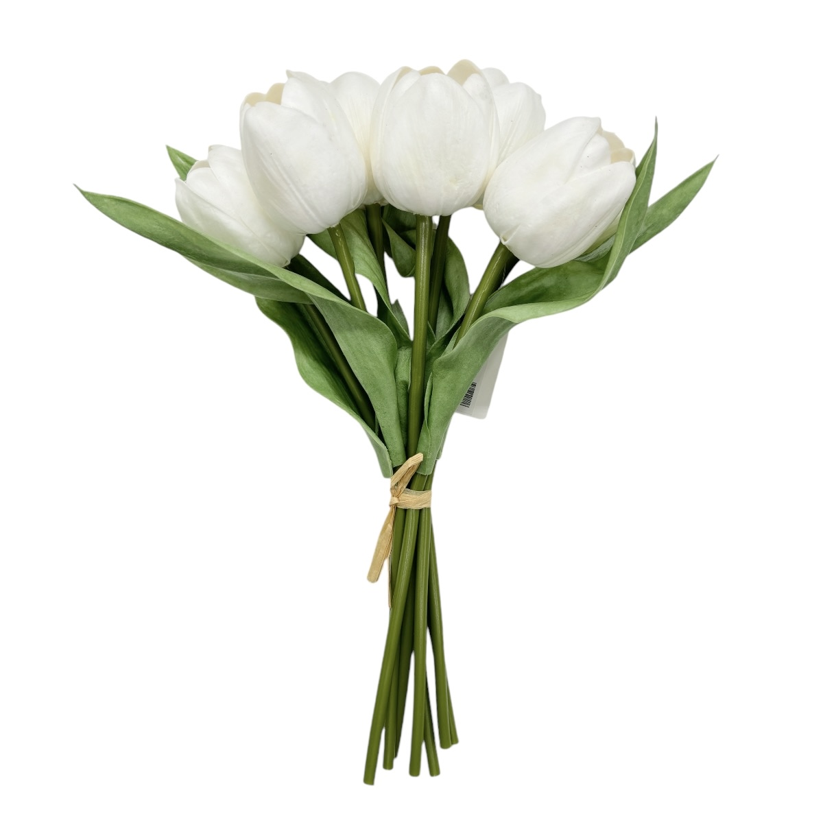 Buchet 7 fire Lalele Mari siliconate Alb