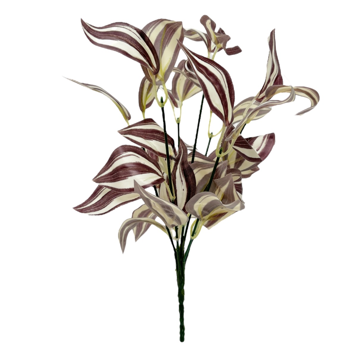 Buchet Artificial Polka Tradescantia Grena cu Alb