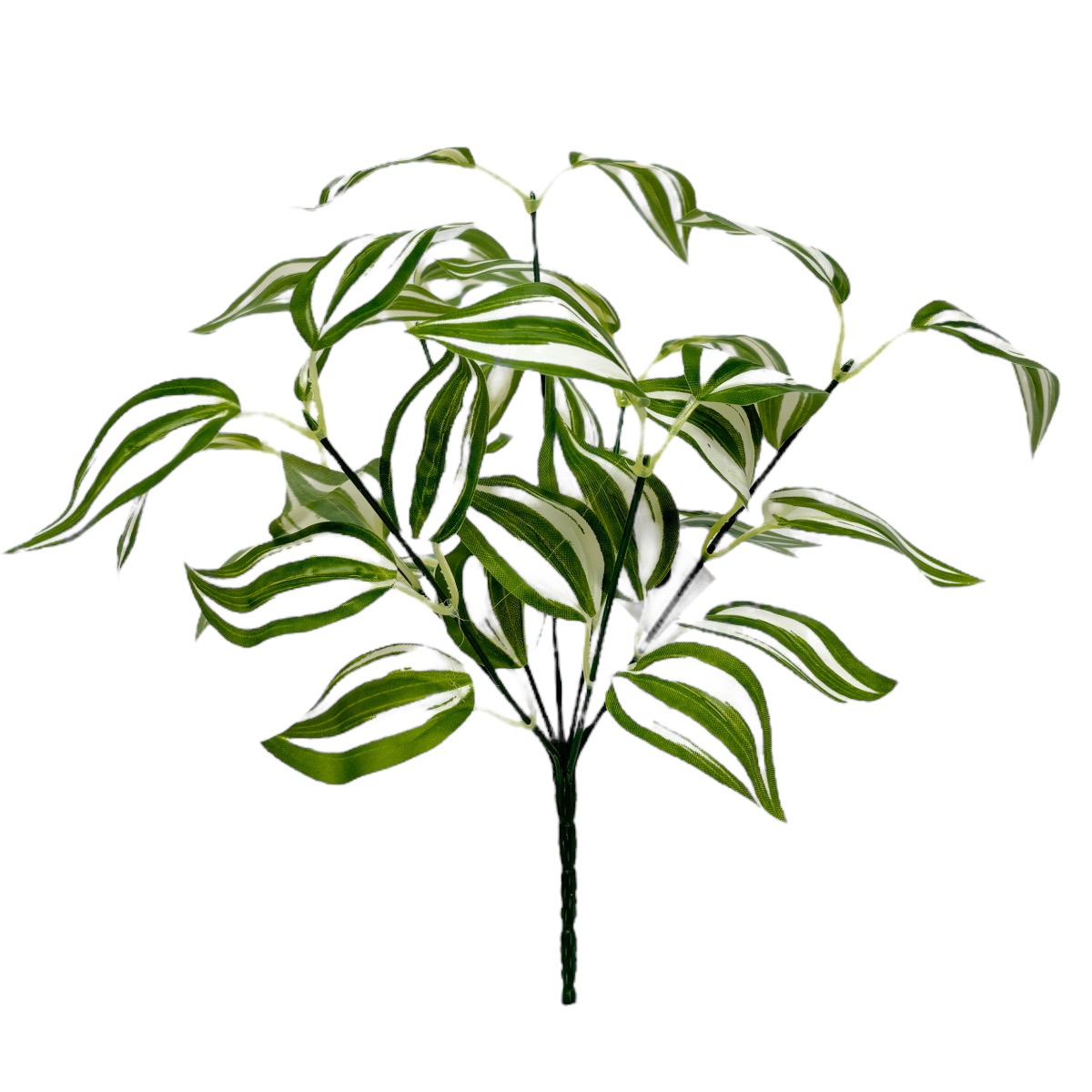Buchet Artificial Polka Tradescantia Verde cu Alb