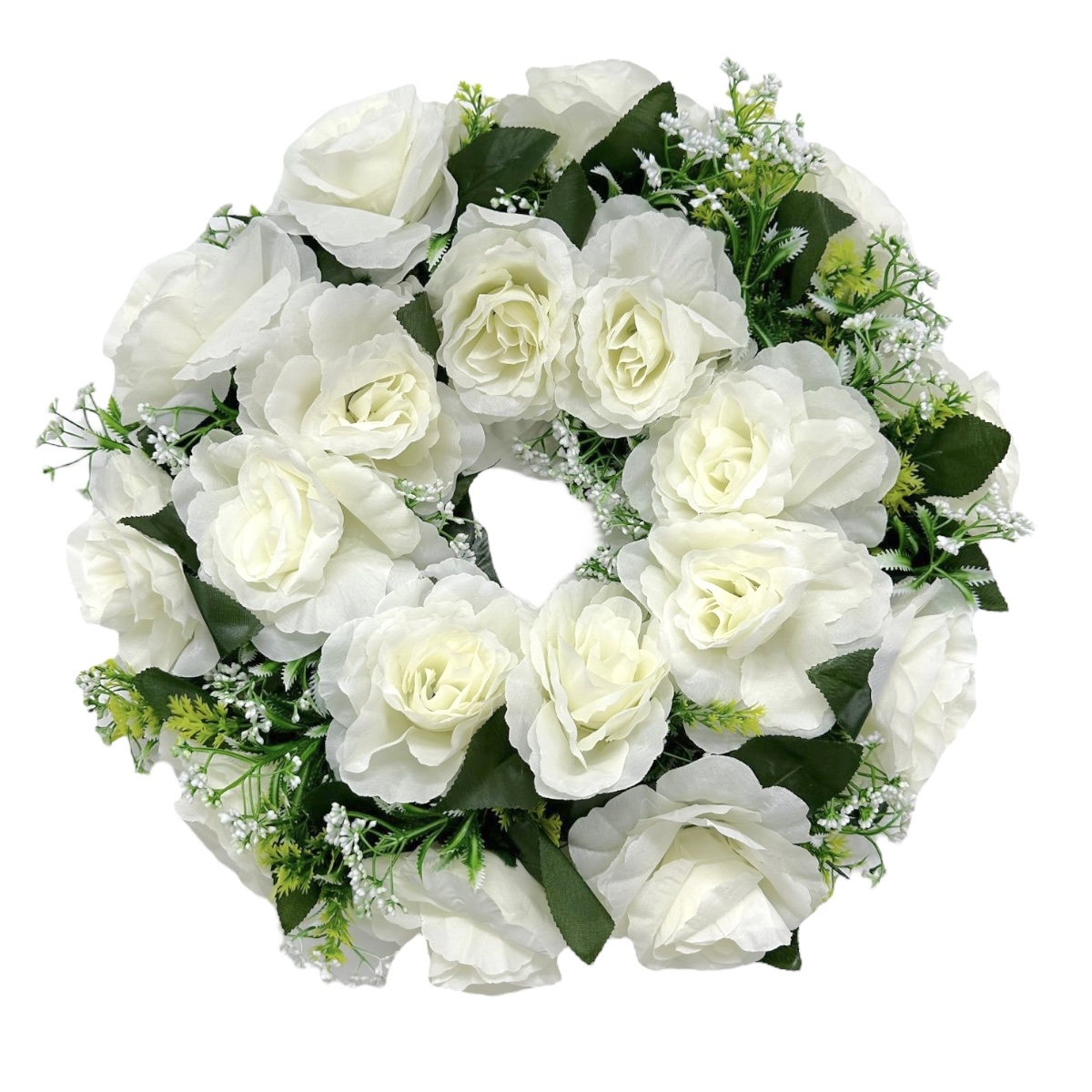 Coronita funerara cu 18 Trandafiri ALB