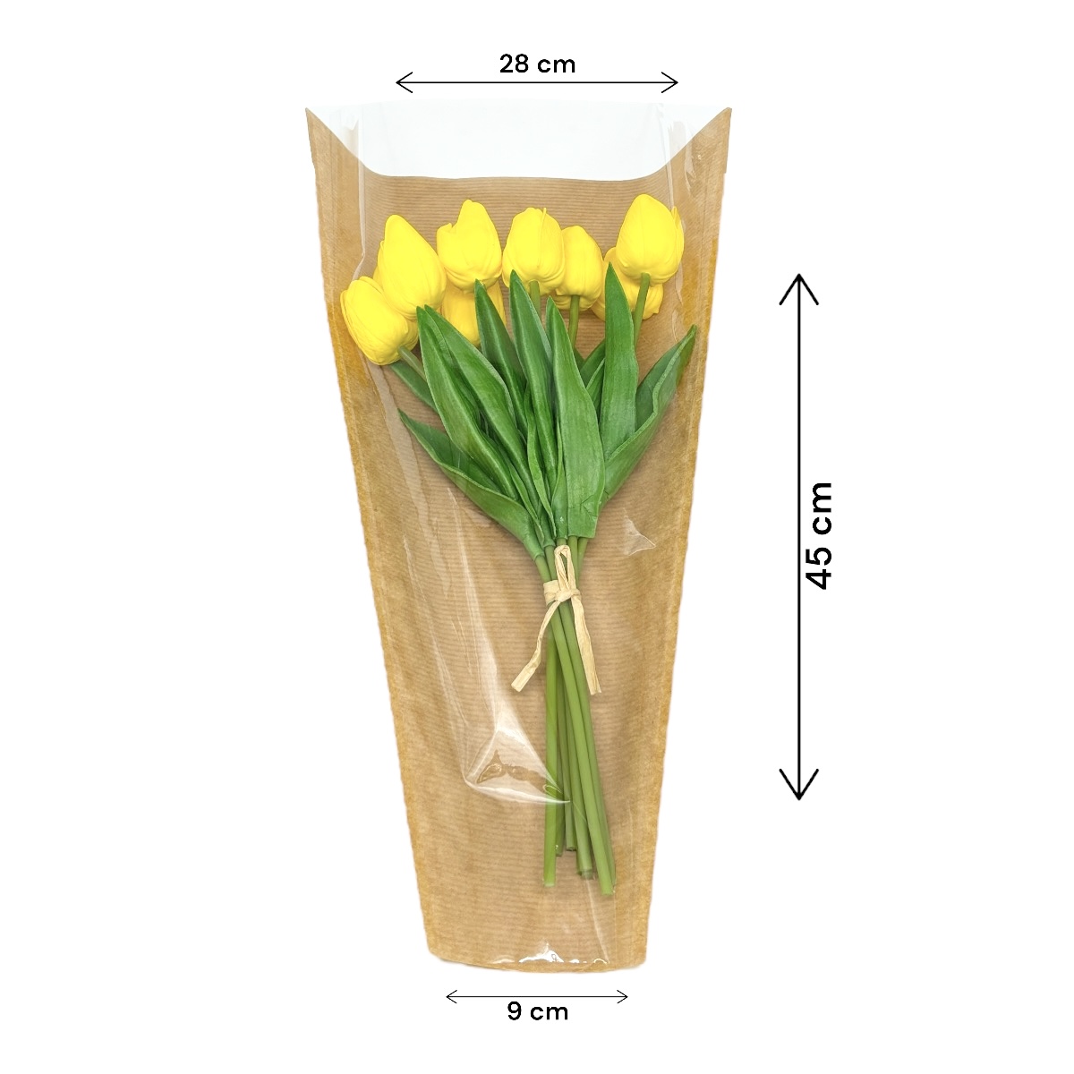 Set 20 Ambalaje conice cu hartie si celofan Natur