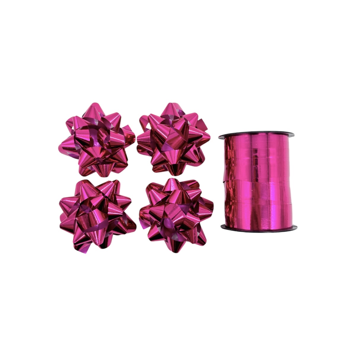 Set 4 Funde 5.5cm cu Adeziv si Rola 10m Siclam Metalizat