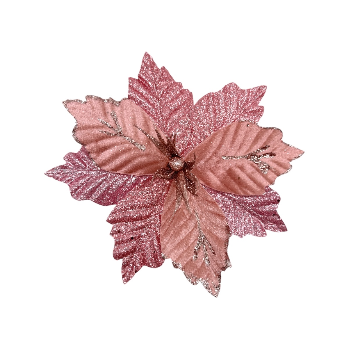 Craciunita Decorativa Roze Glitter 27cm