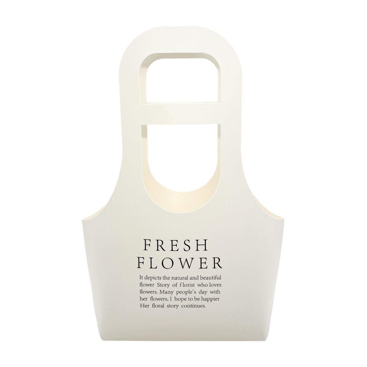 Set 12 Cutii carton Pliabile Tip Poseta Fresh Flowers Alb