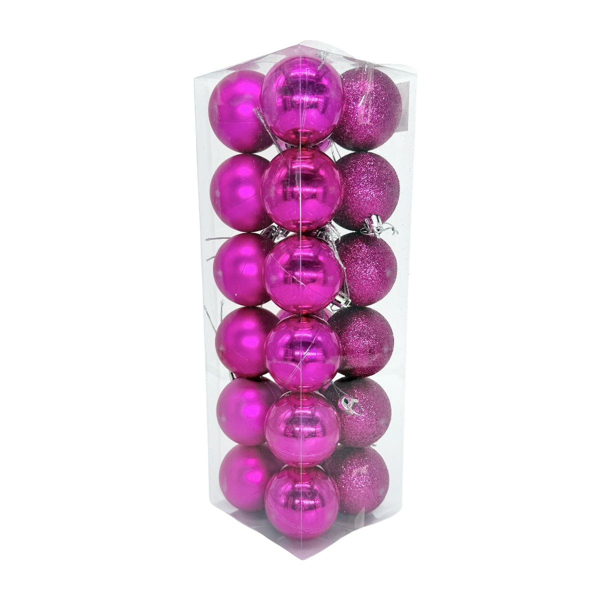 Set 24 Globuri Textura Mixta 5cm Siclam