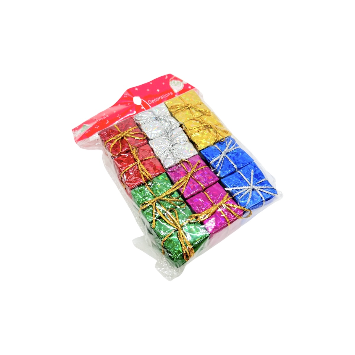 Set 12 Cadouri Decor de Brad 3 cm Color