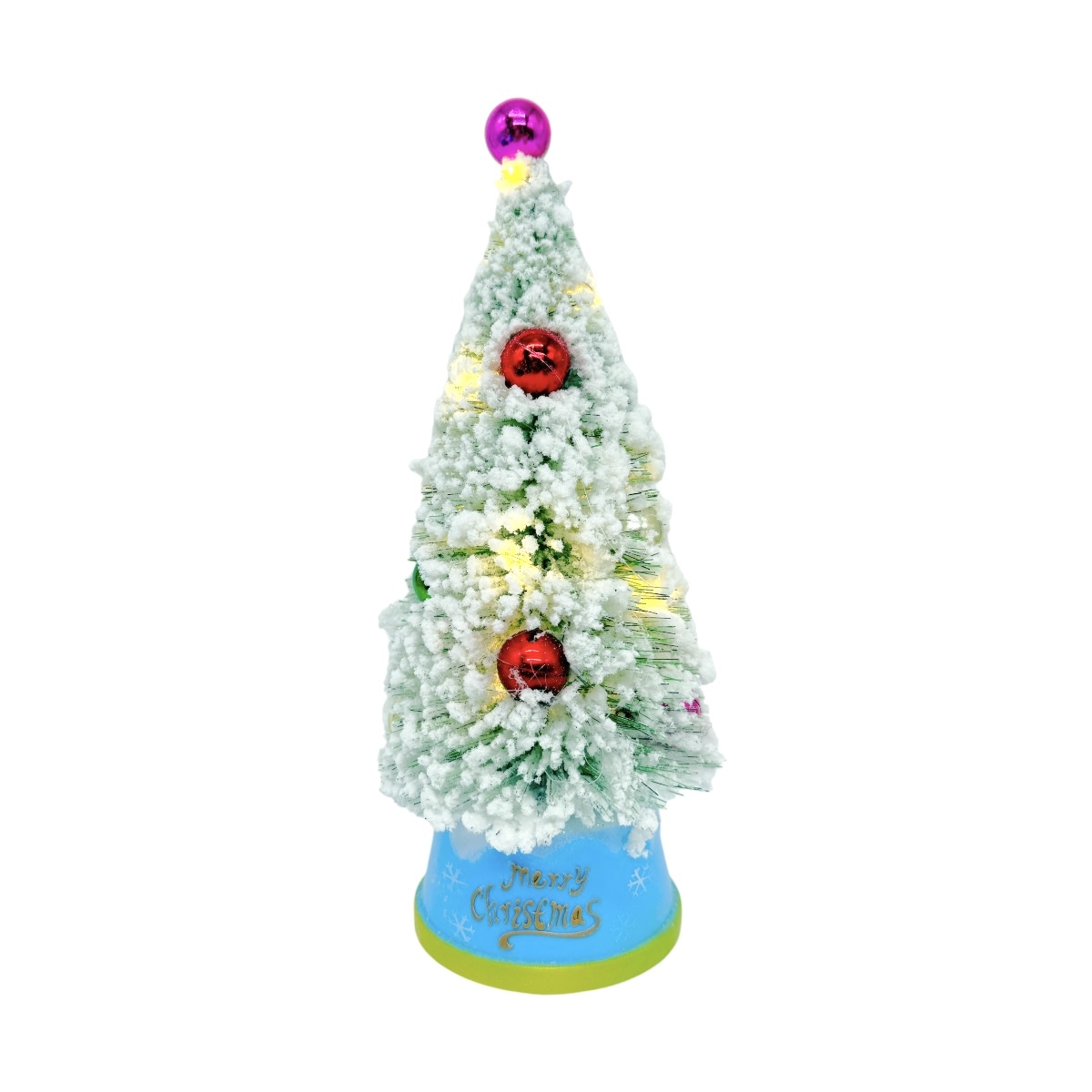 Bradut Nins Decorativ de Craciun cu Globuri 25cm