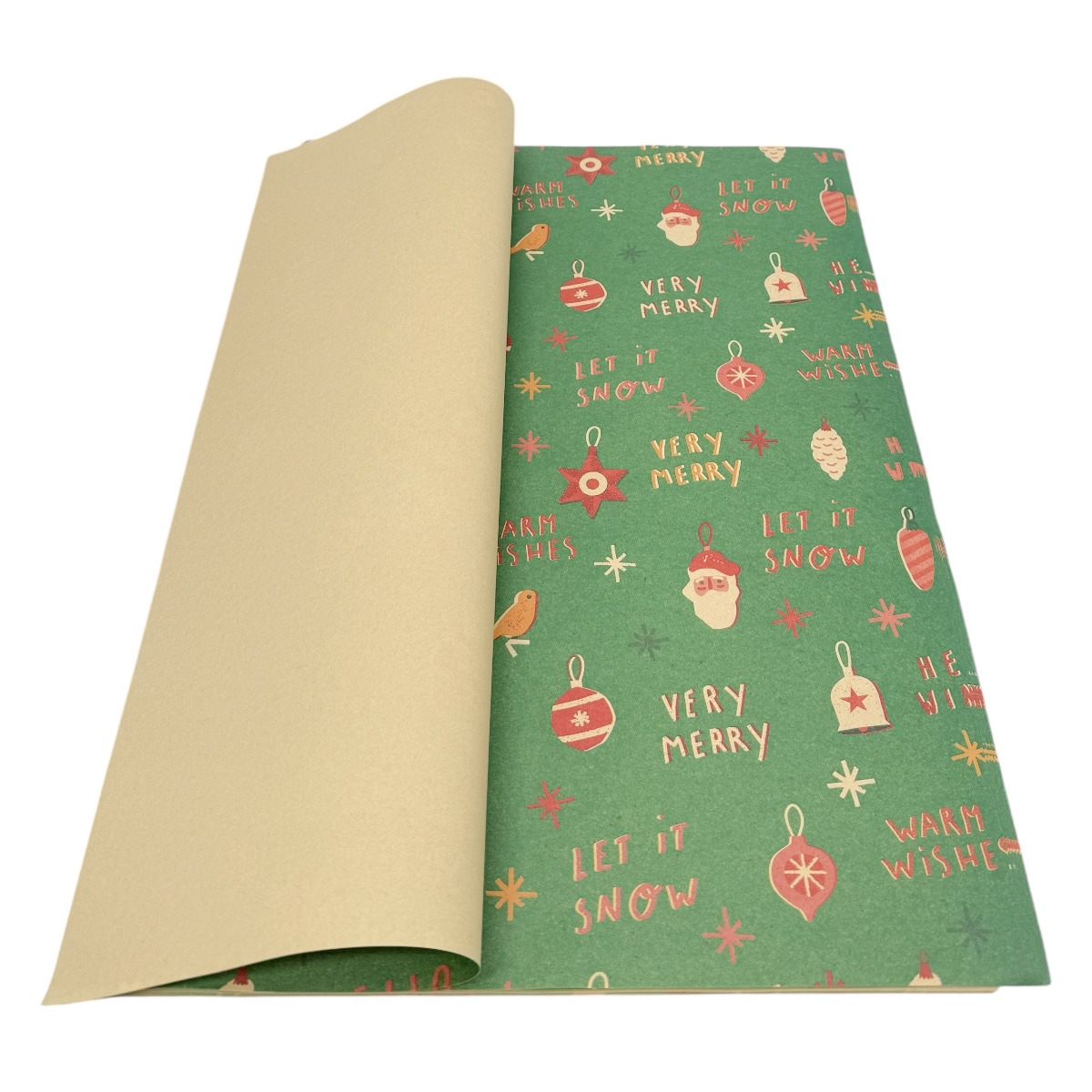 Hartie Kraft Ziar Let it Snow Verde