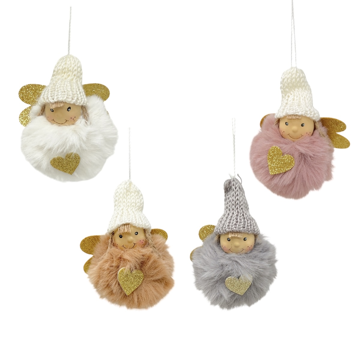 Set 4 Papusele Textile Mixte Pufoase