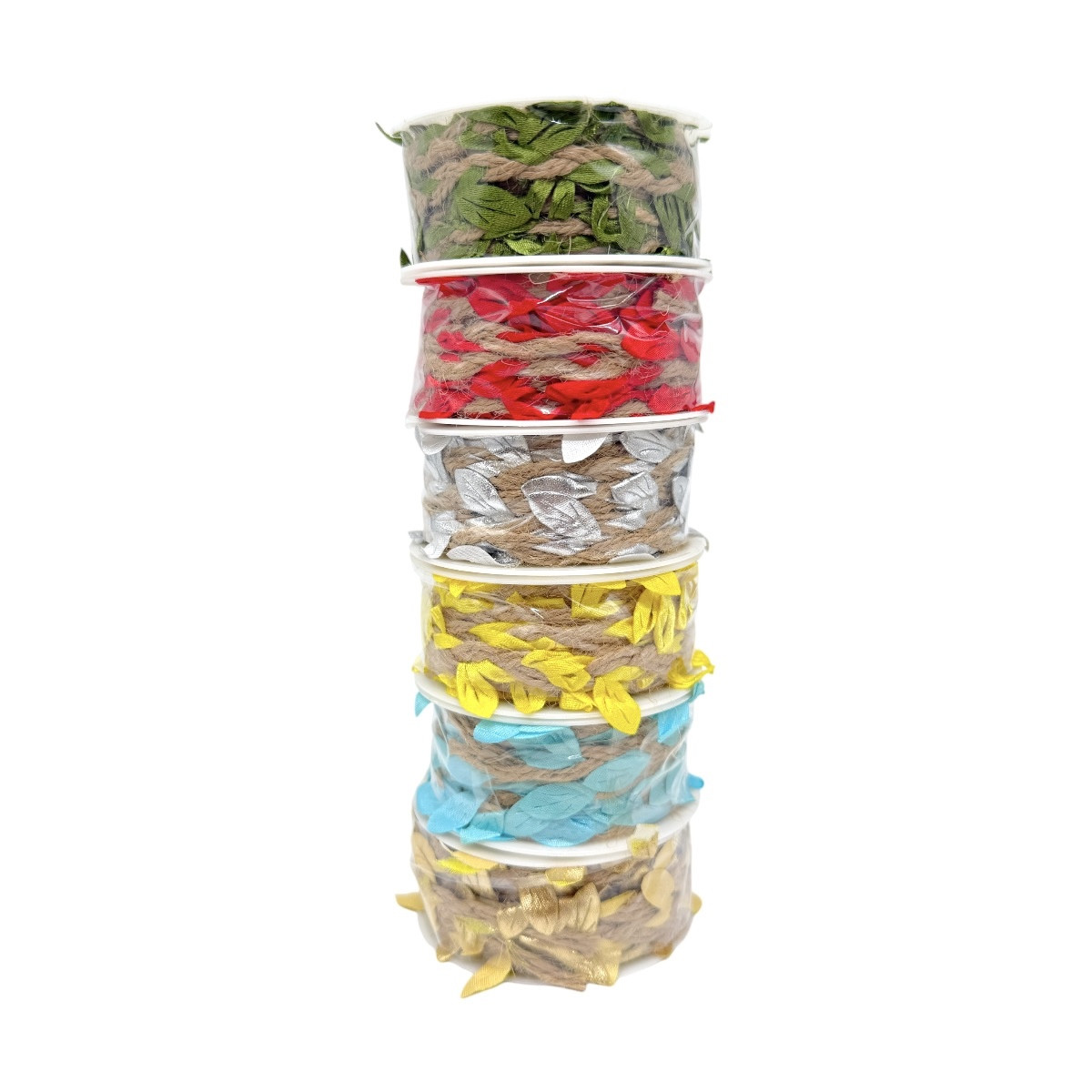Set 6 Role Snur Natur cu Frunzulite Color 12m