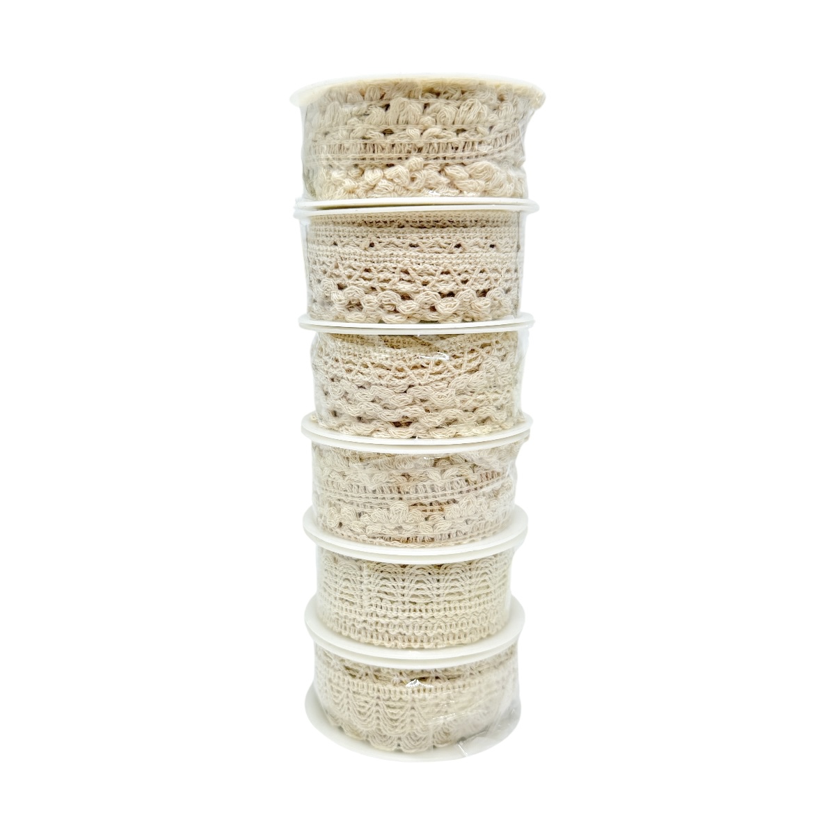 Set 6 Role Dantela Mixte 2.5cmx12m