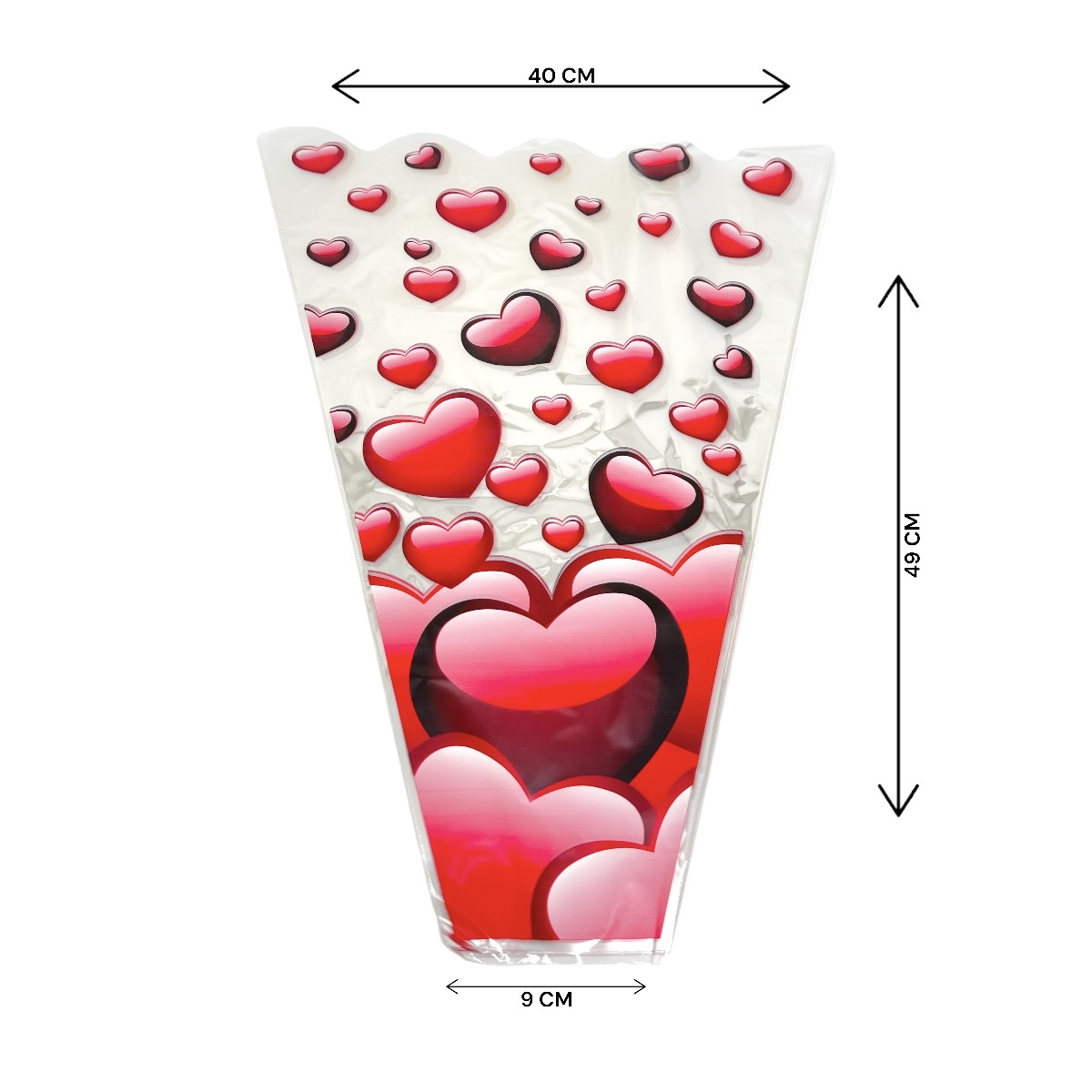 Ambalaj Ghiveci Model 4 cu Inimioare 3D