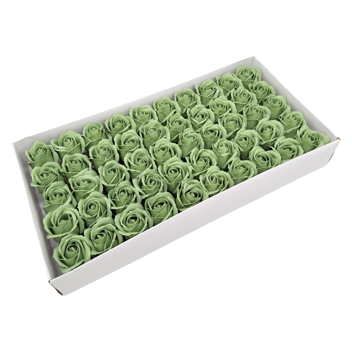 Set 50 trandafiri sapun parfumati, atingere reala, Clover Green