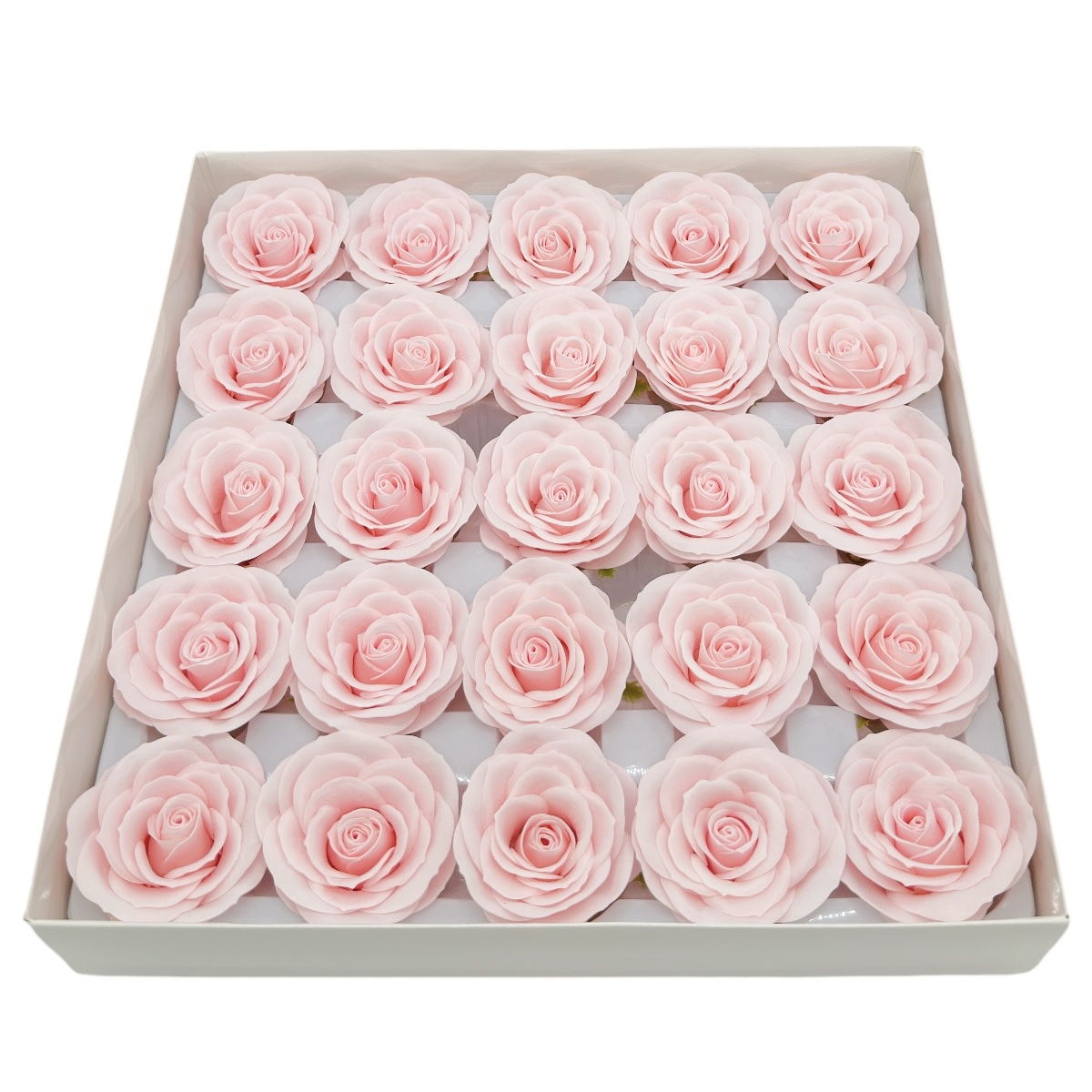 Set 25 Trandafiri Sapun Parfumati, Premium, Soft Pink