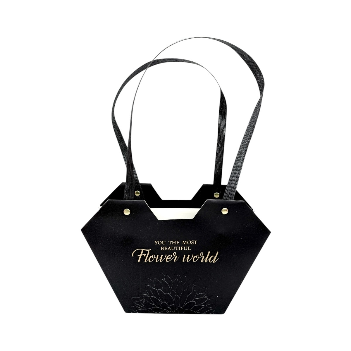 Set 10 Sacose Conice Tip Poseta You The Most Beautiful Flower World Negru