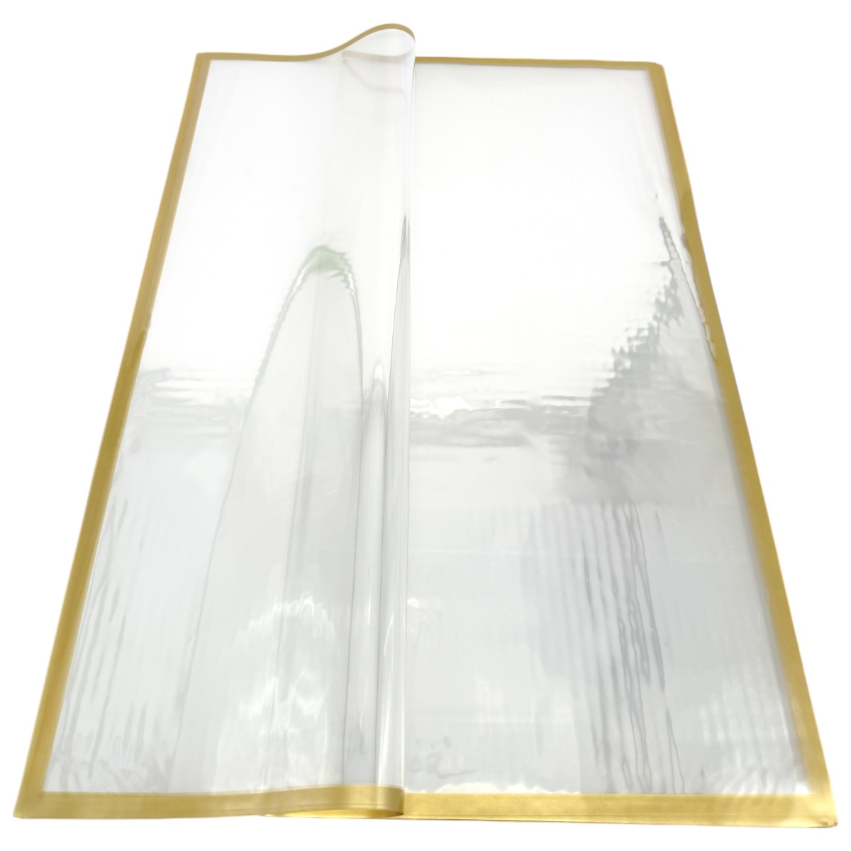 Celofan Transparent cu Bordura Color Auriu
