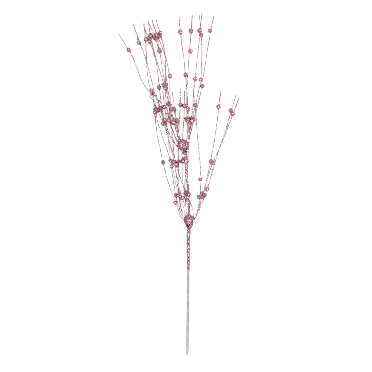 Crenguta Fire Curly cu Bile Sclipici 65cm Roze