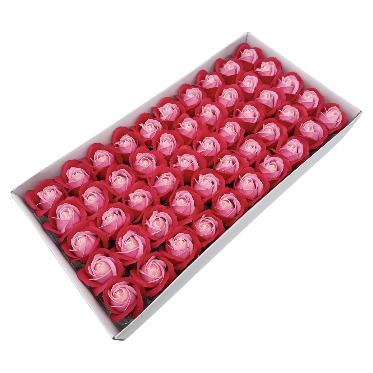 Set 50 Trandafiri Sapun Parfumati Atingere Reala TRIO Rosu Roz Baby Roz