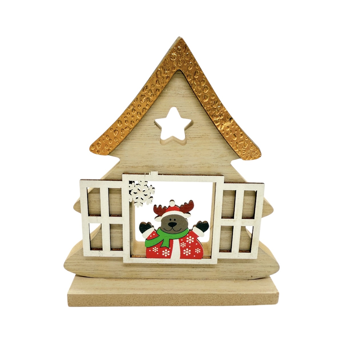 Ornament Tip Brad din Lemn Cu Ren
