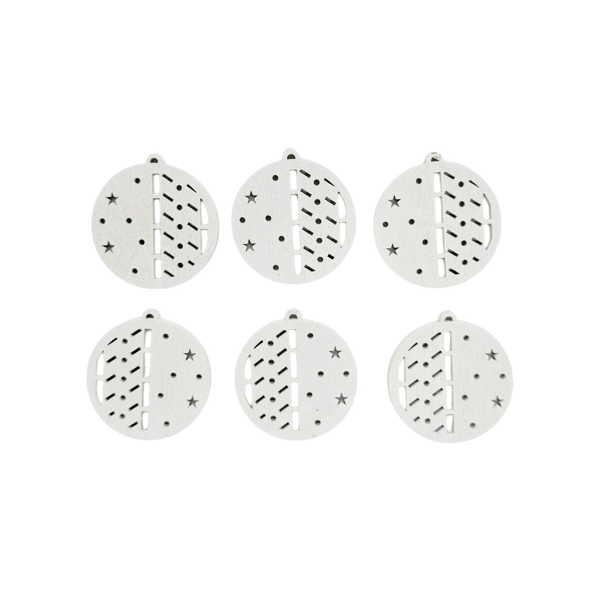 Set 6 Ornamente Lemn Tip Glob