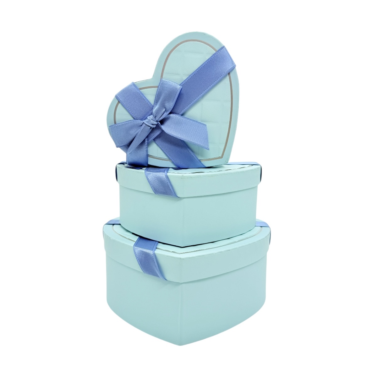 Set 3 Cutii Inima Efect Piele si Funda Baby Bleo