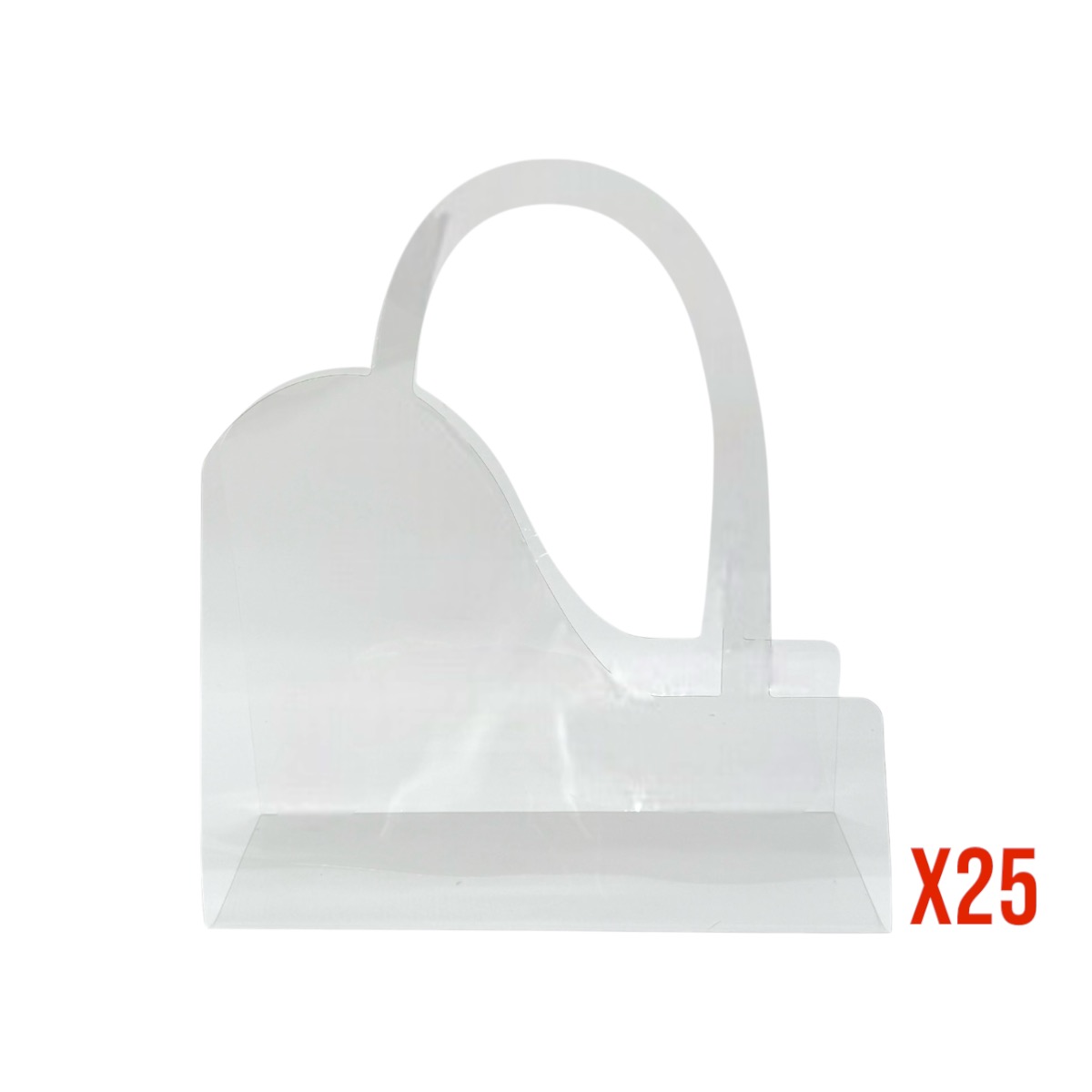 Set 25 Cutii Acrilice Tip Poseta cu Maner Alungit