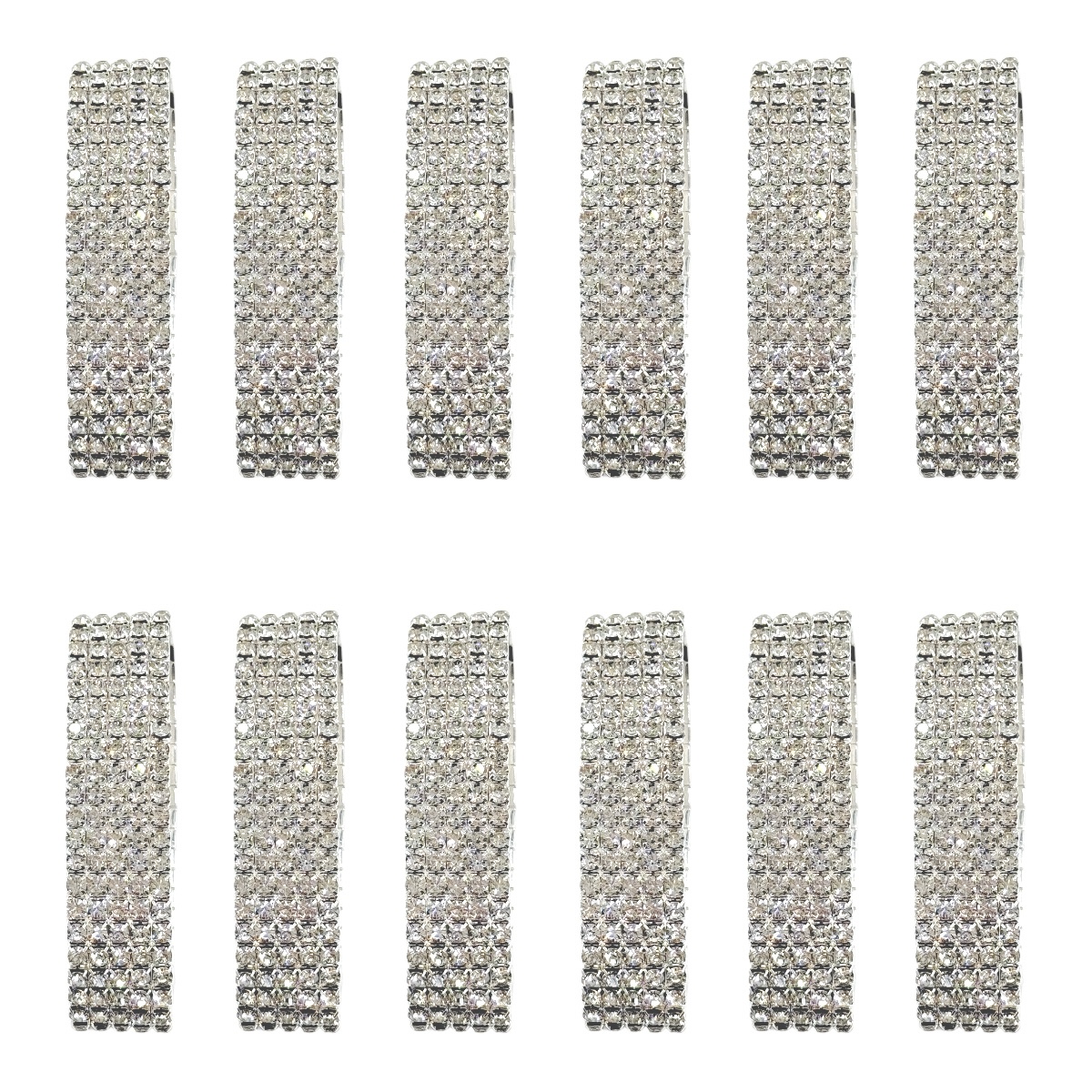 Set 12 Bratari Elastice cu Strasuri