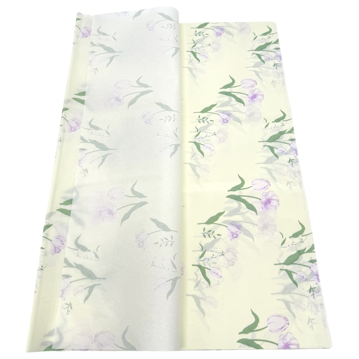 Hartie Model Lalele Crem cu Violet