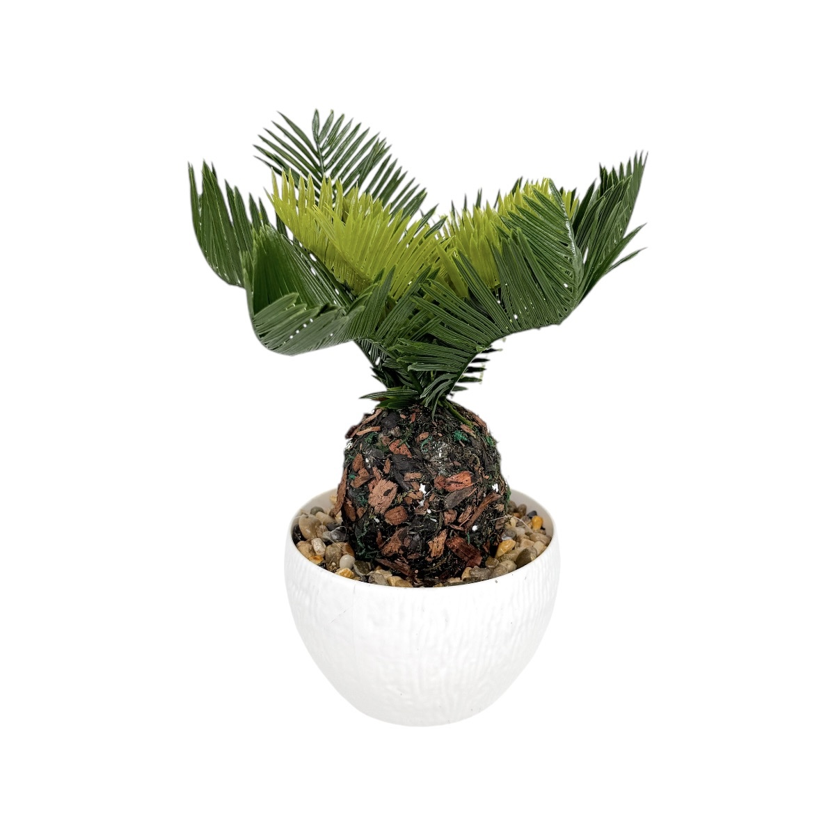 Ghiveci Plastic Rotund Artificial Planta Cycas 25.5cm