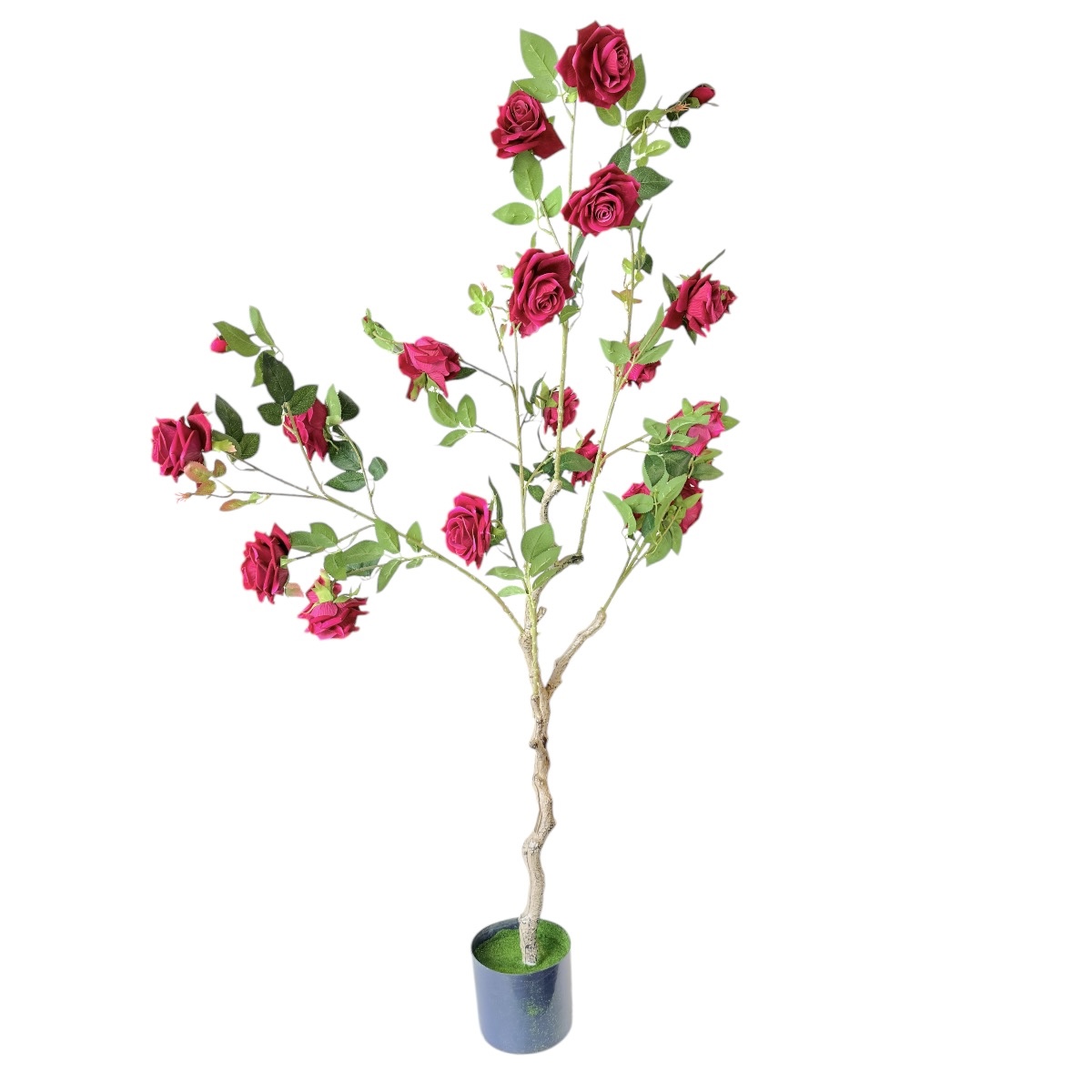 Planta Artificiala Premium Trandafiri Rosu Siclam 140cm