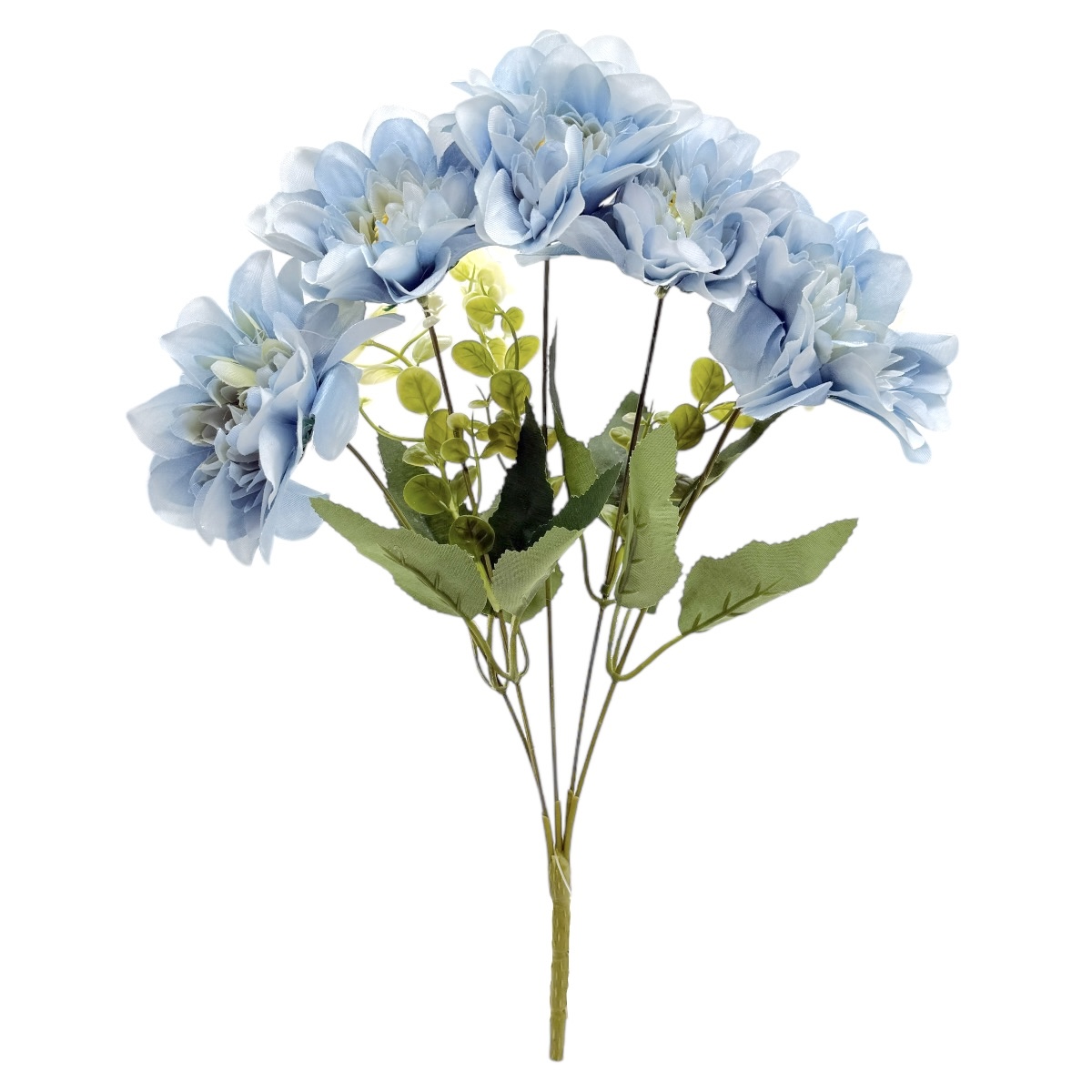 Buchet 5 fire Camelie si Baby Eucalipt Bleo
