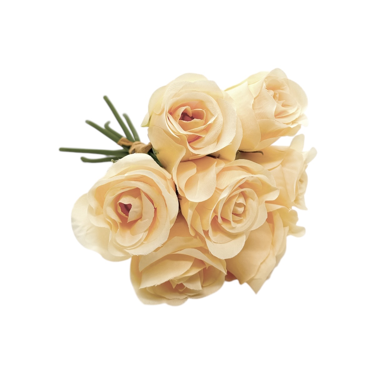 Buchet 7 Fire Trandafir Premium Crem 26cm