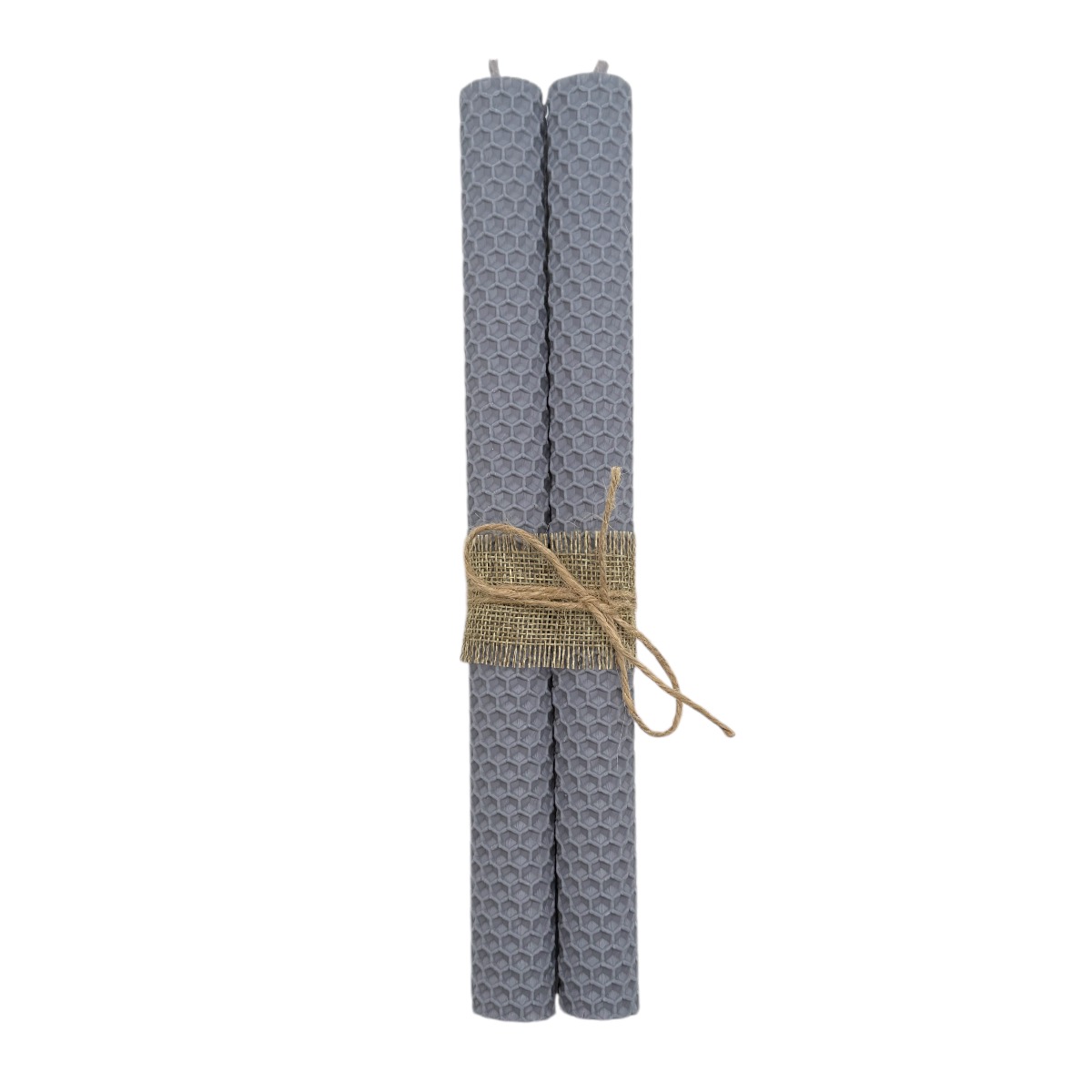Set 2 lumanari sfesnic ceara naturala marturie 26x2.4cm gri