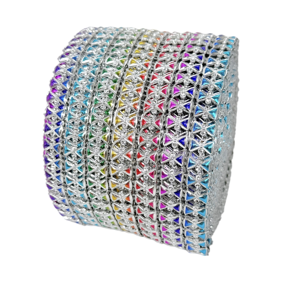 Rola Strasuri Flexibila 11cm x 9m Romb Rainbow