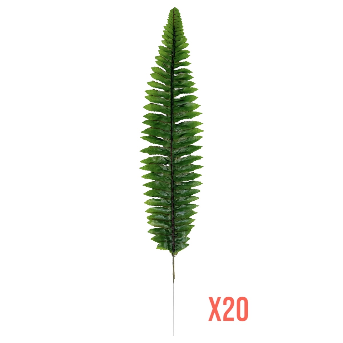 Set 20 Frunze Artificiale Feriga Verde cu Verde Deschis