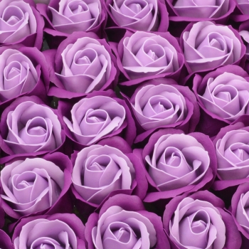 Set 50 trandafiri sapun parfumati atingere reala DUO marsalla liliac C23-71 afo