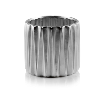 Ghiveci ceramica cilindru lines argintiu 13x12cm