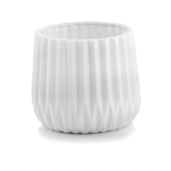 Ghiveci ceramica lines alb 16x13cm