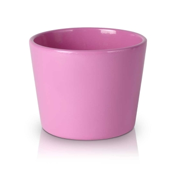 Ghiveci ceramica uni roz 13x10cm