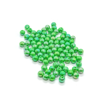 Perle color verde disco 1cm