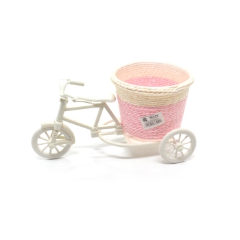 Bicicleta decor cos roz