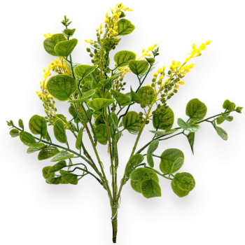 Buchet Verdeata Eucalipt cu Erika Galben