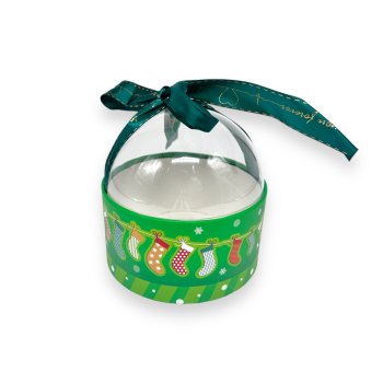 Cutie tip dome cu capac din acril craciun verde